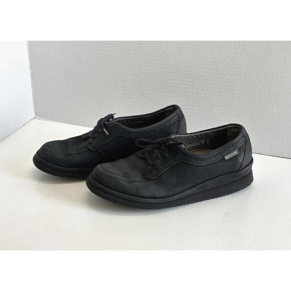 Mephisto Air Jet Women's 8.5 Black Leather Lace Up Casual Comfort Oxford Shoes - Picture 3 of 14